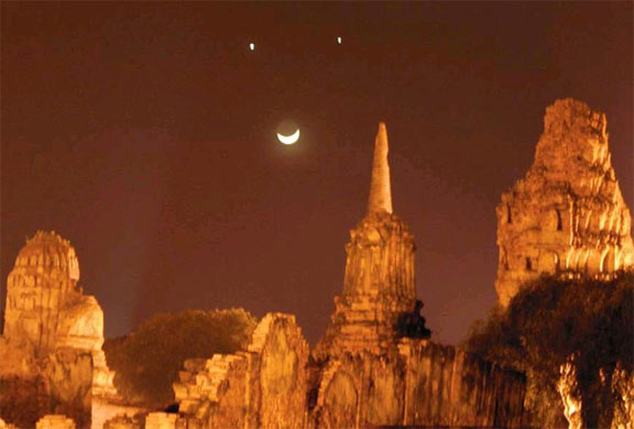 Venus, Jupiter and Crescent Moon !