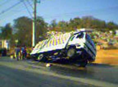 Sinkhole Swallows Truck
